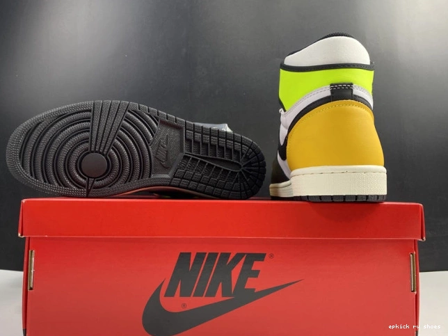 Cheap 'VOLT GOLD' 555088-118 RETRO 1 AIR JORDAN OG HIGH 0714